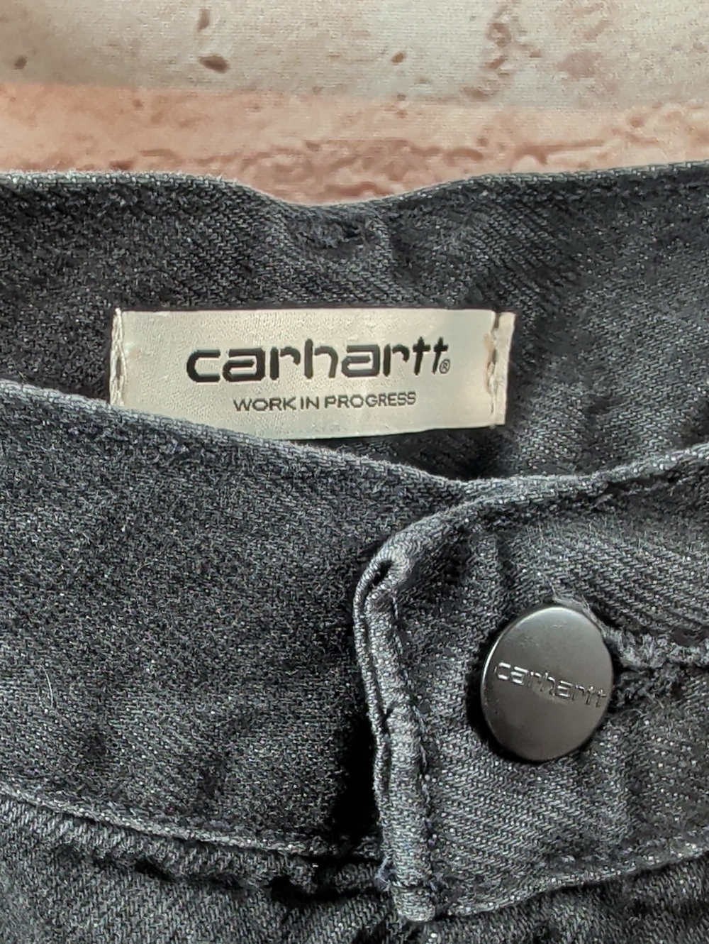 Carhartt Black Denim Jeans women's Small Loose Fit - Picture 3 of 8
